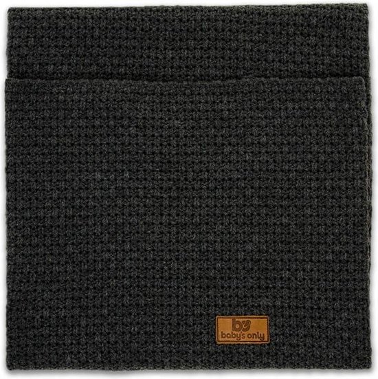 Baby's Only Gebreide wiegdeken Robust - Baby deken Robust - Dekentje voor jongens en meisjes - 0.9 TOG - 70x95 cm - Antraciet van Baby's Only