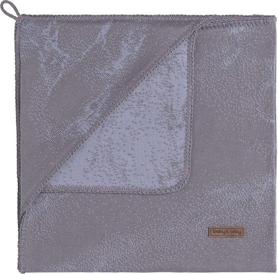 Baby's Only Gebreide wikkeldeken - Omslagdoek baby Marble - Cool Grey/Lila - 75x75 cm - Geschikt voor drie- en vijfpuntsgordel van Baby's Only