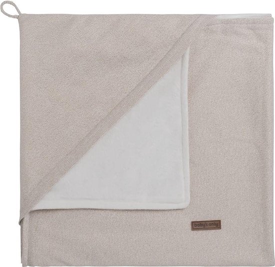 Baby's Only Gebreide wikkeldeken - Omslagdoek baby Sparkle - Fluweel voering - Goud-Ivoor Mêlee - 75x75 cm - Met subtiel glittertje - Geschikt voor drie- en vijfpuntsgordel van Baby's Only