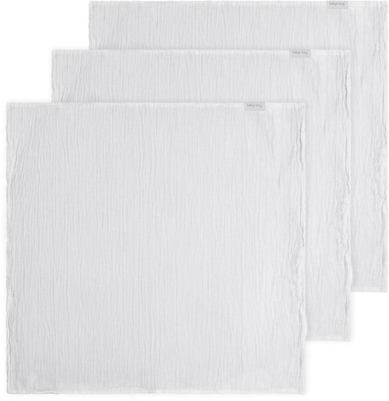 Baby's Only Hydrofiele doek Tender - Swaddles voor baby - Inbakerdoek - Hydrofiele luier - Mousseline - Wit - 115x115 cm - 3-pack - 100% prewashed katoen van Baby's Only