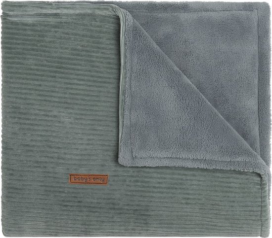 Baby's Only Ledikantdeken teddy - Baby deken Sense - Dekentje voor jongens en meisjes - 2.6 TOG - 100x135 cm - Zeegroen - Rib corduroy stof - Herfst & winter deken van Baby's Only