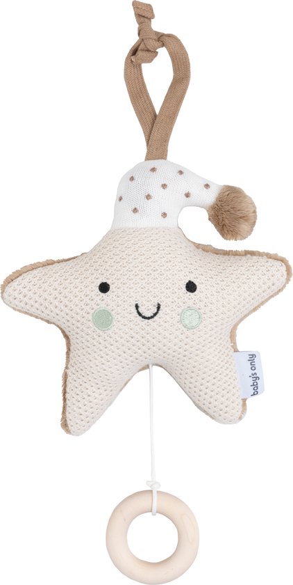 Baby's Only Muziekdoos Ster Heaven - Baby Muziekdoosje - Speeldoosje - Voor jongens en meisjes - Muziekhanger ster - Clay/Warm Linen - Muziek speelgoed van Baby's Only