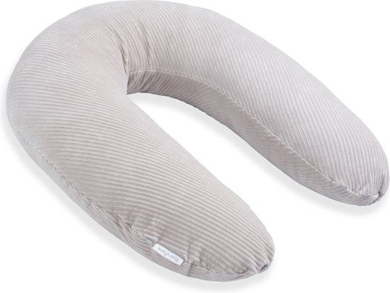 Baby's Only Voedingskussen - Zwangerschapskussen - Zijslaapkussen - Lichaamskussen Sense - Kiezelgrijs - 160 cm van Baby's Only