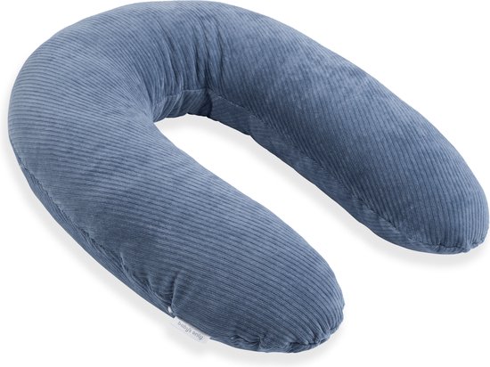 Baby's Only Voedingskussen - Zwangerschapskussen - Zijslaapkussen - Lichaamskussen Sense - Vintage Blue - 160 cm van Baby's Only