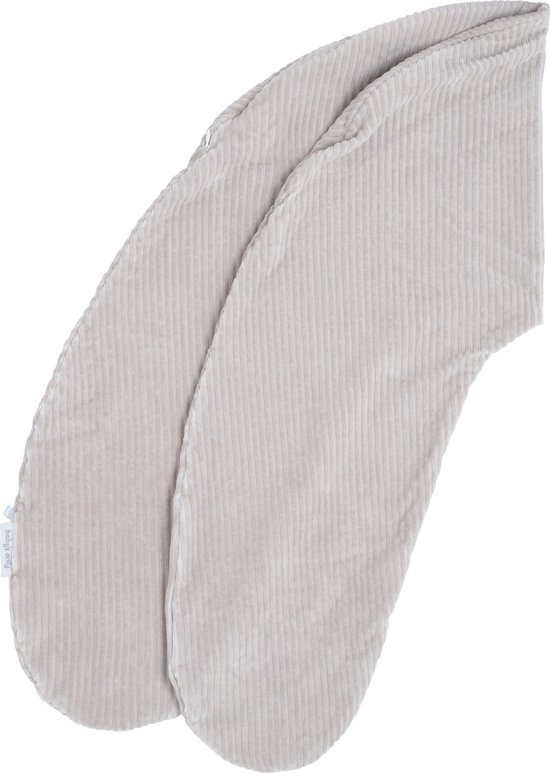 Baby's Only Voedingskussenhoes - Zwangerschapskussen hoes - Zijslaapkussen hoes Sense - Kiezelgrijs - 160 cm van Baby's Only