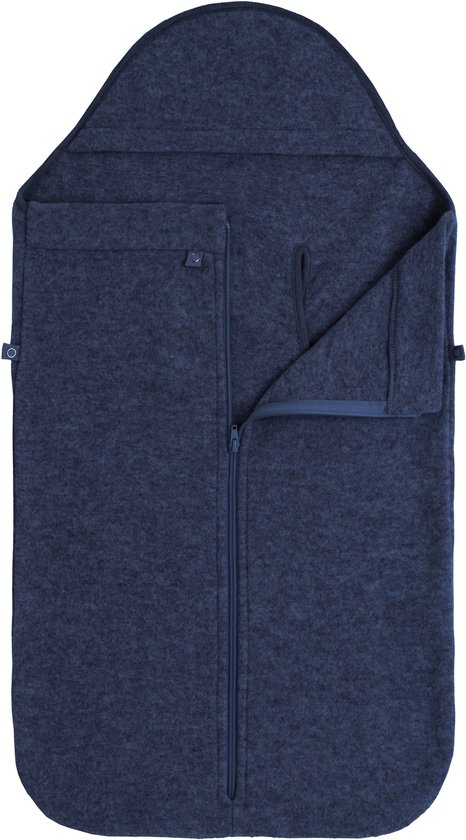 Baby's Only Voetenzak autostoel 0+ Merino Brushed Meadow - Jeans