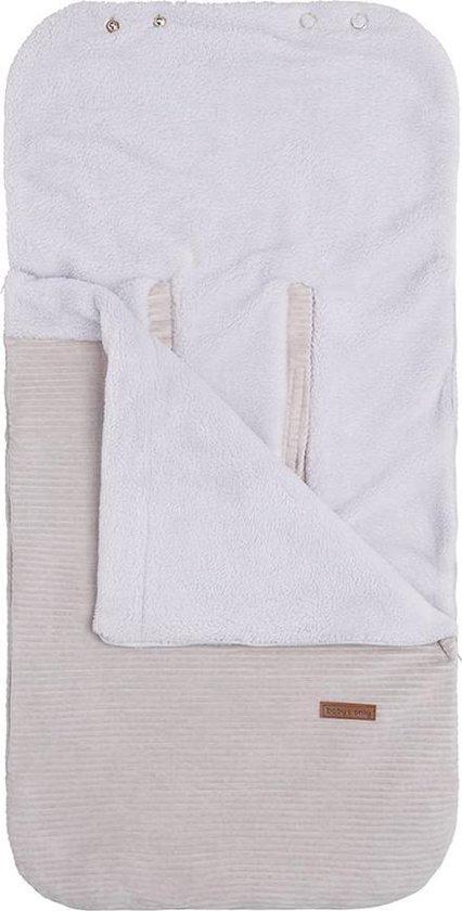 Baby's Only Voetenzak autostoel 0+ Sense - Kiezelgrijs - Zachte rib corduroy stof - Geschikt voor drie- en vijfpuntsgordel van Baby's Only