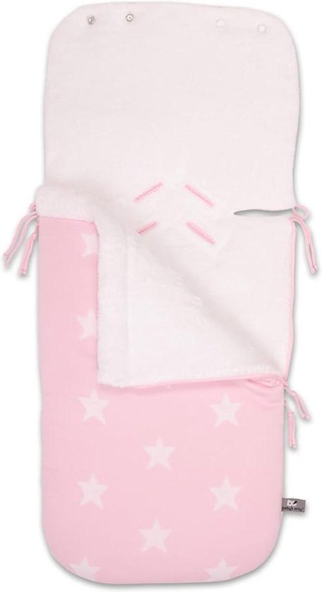Baby's Only Voetenzak autostoel 0+ Star - Baby Roze/Wit - Geschikt voor drie- en vijfpuntsgordel van Baby's Only