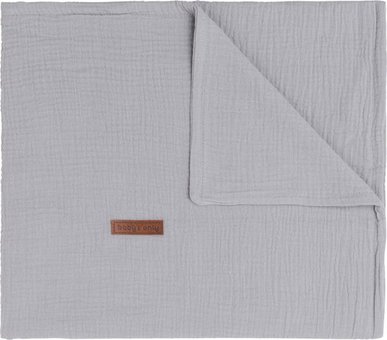 Baby's Only Wiegdeken - Baby deken Breeze - Dekentje voor jongens en meisjes - 0.6 TOG - 70x95 cm - Grijs - 100% katoen van Baby's Only