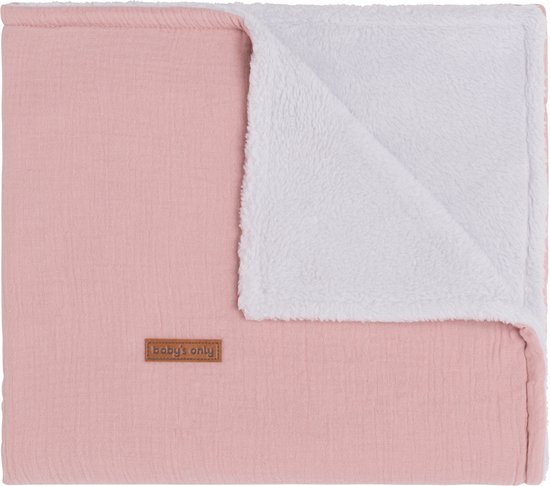 Baby's Only Wiegdeken teddy - Baby deken Breeze - Dekentje voor meisjes - 2.3 TOG - 70x95 cm - Oud Roze - 100% katoen - Herfst & winter deken van Baby's Only