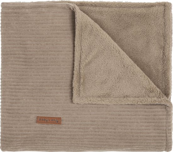 Baby's Only Wiegdeken teddy - Baby deken Sense - Dekentje voor jongens en meisjes - 2.6 TOG - 70x95 cm - Clay - Rib corduroy stof - Herfst & winter deken van Baby's Only