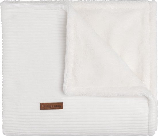 Baby's Only Wiegdeken teddy - Baby deken Sense - Dekentje voor jongens en meisjes - 2.6 TOG - 70x95 cm - Wit - Rib corduroy stof - Herfst & winter deken van Baby's Only