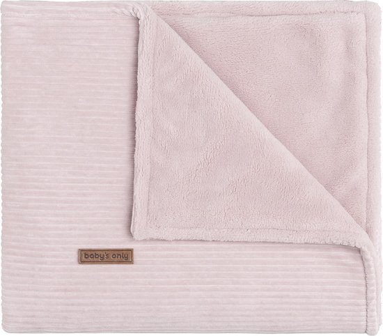 Baby's Only Wiegdeken teddy - Baby deken Sense - Dekentje voor meisjes - 2.6 TOG - 70x95 cm - Oud Roze - Rib corduroy stof - Herfst & winter deken van Baby's Only