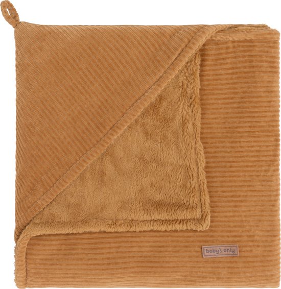 Baby's Only Wikkeldeken - Omslagdoek baby Sense - Teddy voering - Caramel - 75x75 cm - Geschikt voor drie- en vijfpuntsgordel van Baby's Only