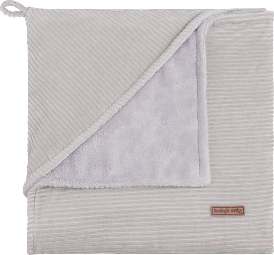 Baby's Only Wikkeldeken - Omslagdoek baby Sense - Teddy voering - Kiezelgrijs - 75x75 cm - Geschikt voor drie- en vijfpuntsgordel van Baby's Only