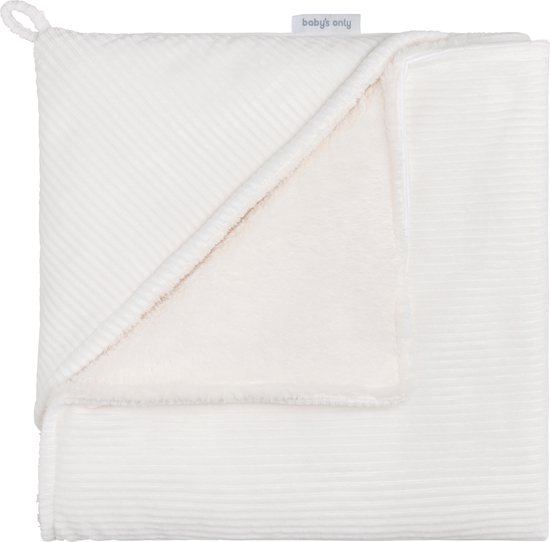 Baby's Only Wikkeldeken - Omslagdoek baby Sense - Teddy voering - Wit - 75x75 cm - Geschikt voor drie- en vijfpuntsgordel van Baby's Only