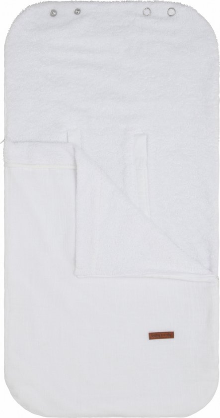 Baby's Only Zomer voetenzak 0+ autostoel Breeze - Wit - 100% katoen - Geschikt voor drie- en vijfpuntsgordel van Baby's Only