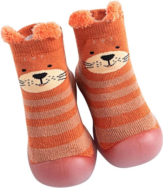 Babyschoentjes Sokken - Peuterschoenen - Warmte Binnen - Antislip Zolen - Tot 4 Jaar - Dierenprint