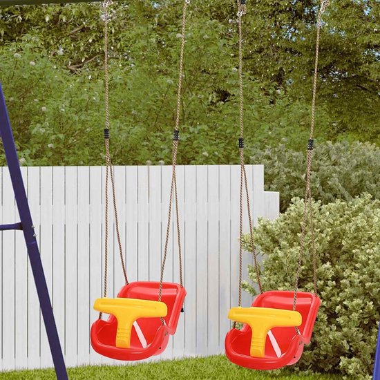 Babyschommels Set - Kinder schommel - Binnen spelen - Robuuste kunststof - 2 stuks - Rood