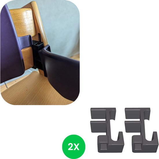 Babyset adapter voor oudere modellen van de Tripp Trapp-stoel, geproduceerd vóór 2003 - Zwart - V2 - Makkelijke bevestiging