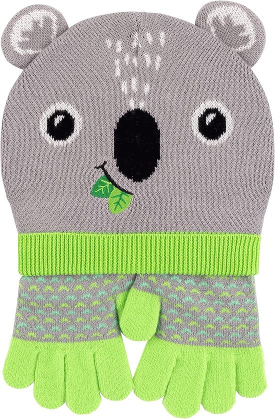Babyset Muts Handschoenen - Kinderaccessoires Set - Baby Verzorging - Meerkleurig Design - Maat 3-5 Jaar - Multicolor