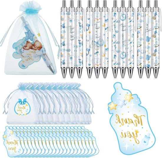 Babyshower Bedankjes - Cadeautjes Gasten - Feestelijke Gelegenheid - Complete Set - 50 Stuks - Blauw