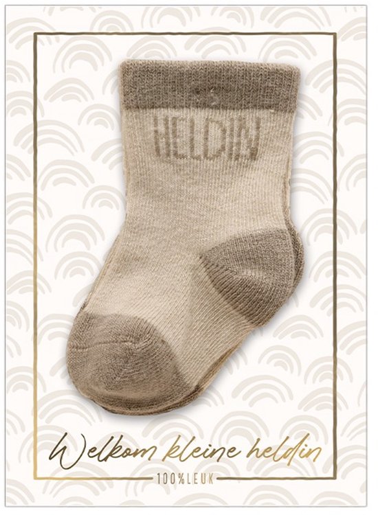 Babysokje - op kaart - Heldin - Boog print van Merkloos