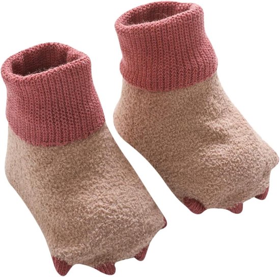 Babysokjes - Peutersokken - Warme Voetjes - Antislip Zolen - 1 Paar - Roze