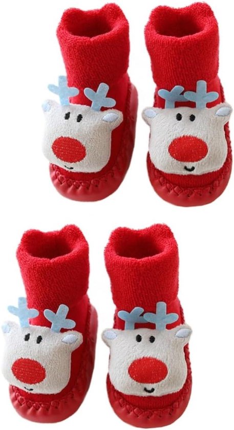 Babysokjes - Sokjes voor peuters - Comfortabel thuis - Antislip zool - 0-24 maanden - Blauw