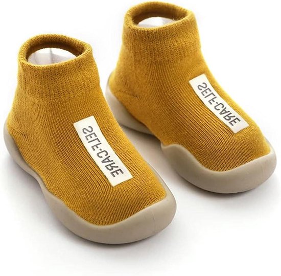 Babysokken Gebreid - Kindersokken Warm - Dagelijks Gebruik - Antislip Zolen - One Size - Rood