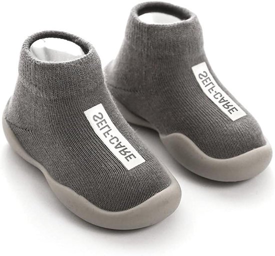 Babysokken - Kindersokken peuters - Warm en comfortabel - Antislip zool - Één maat - Effen