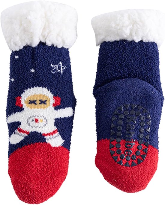 Babysokken - Warme sokjes - Comfortabel spelen - Coral fleece materiaal - 0-12 maanden - Cartoon print