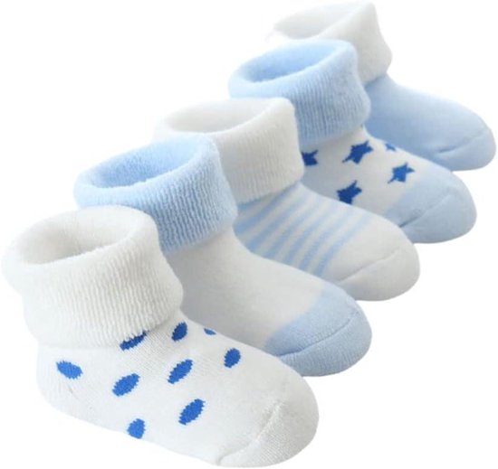 Babysokken Winter - Warme sokjes - Warme Voetjes - Dikke Thermische - 5 Paar - Mix Kleuren
