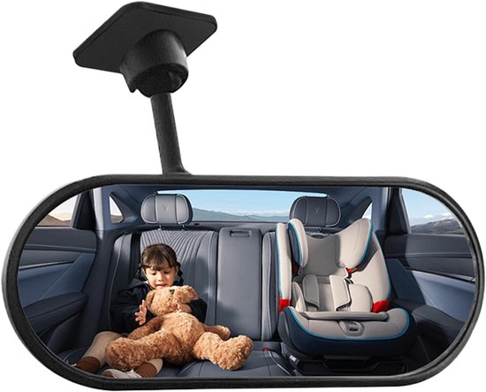 Babyspiegel voor auto - spiegel - 360 ° verstelbare autospiegel baby - Lijmbevestiging - brede hoek verbrijzingsvrije achterbankmonitor voor kinderen observeren, voorruit, dashboard van Uppy's Choice