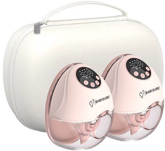 BabySure - Slim Met Sensor Elektrische Draadloze Borstkolf - Handsfree, Draagbaar en BPA-Vrij - Dubbele Kolf in Stijlvol Roze voor Ultiem Comfort en Gemak van Merkloos