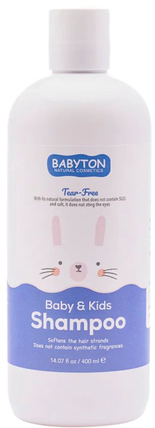 BABYTON - Natuurlijke Tranenvrije Shampoo & Wasgel 2-in-1 - Zacht voor de gevoelige huid van baby's en kinderen - 400ml van Merkloos
