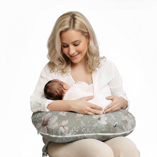 BabyUniverse Hibiskus - Voedingskussen - Ergonomisch - Anti-allergisch - Afneembare hoes