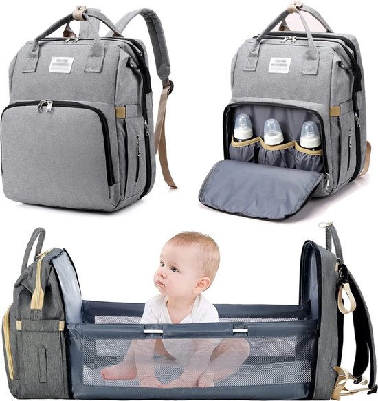 Babyverzorgingstas, luierrugzak, babyreistas met verschoningsmatje, multifunctionele, waterdichte luiertas met grote capaciteit.