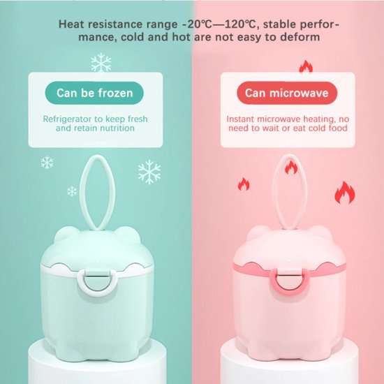 Babyvoeding Bewaarbakjes - Melkpoeder Doseerdoosjes - Kraam cadeau - Groen van Mimilou