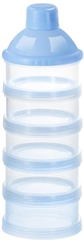 Babyvoedingtoren – Set van 1 – BPA-vrij – Blauw – 5 lagen – Babyvoedingdispenser – Babypoeder organizer – Reisorganizer – Dispenser – Babyvoedingtoren