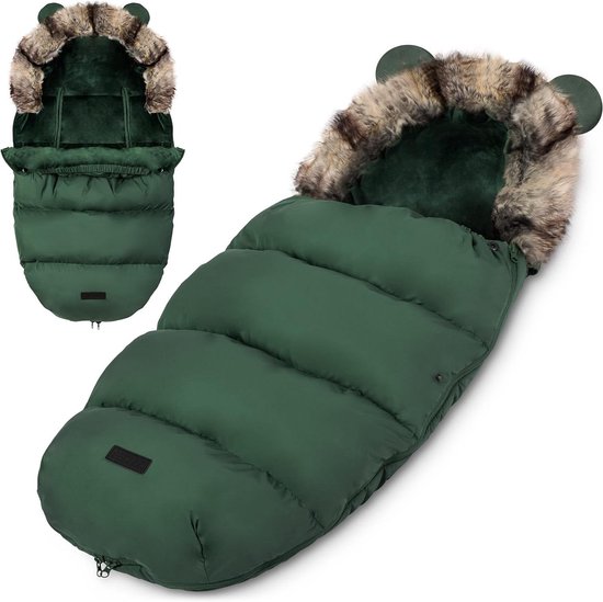 Babyvoetenzak - Kinderwagen zak - Warmte buiten - Waterafstotend materiaal - 96 x 45 cm - Kaki