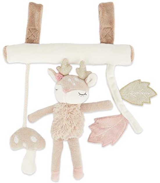 Babywagenketting Hert voor Meisjes | Speelgoed voor 0-6 Maanden | Sensorisch Baby Speelgoed | Mobiel Voor Kinderwagen en Autostoel van Merkloos