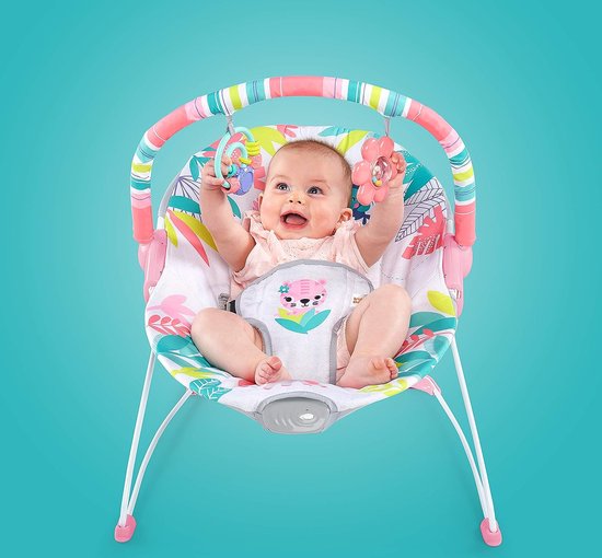Babywip, Safari Fun met rustgevende Flamingo. roze van Bright Starts