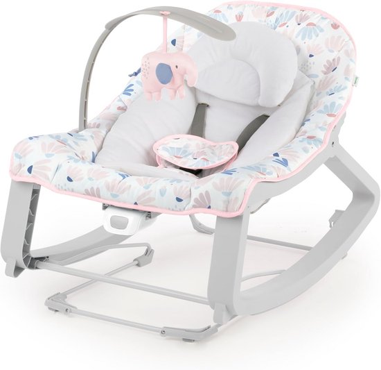 Babywippe met Trillingen - Schommelzitje Peuter - Ontspanning Baby - 3-in-1 Groei Model - Tot 18 kg - Neutrale Kleur