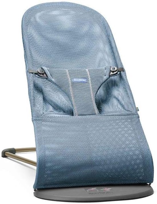 Babywipstoeltje - Schommelstoel baby - Spelen en ontspannen - Zacht 3D-jersey materiaal - 895 x 39 x 10 cm - Lichtblauw van Merkloos