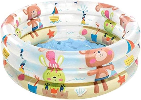 Babyzwembad Strandmaatjes met 3 ringen van Intex