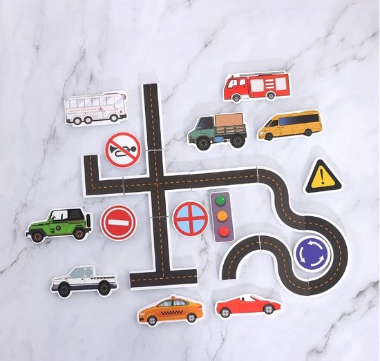 Bad Speelgoed Auto's - Speelgoed Auto's - Bad Speelgoed Autobaan - Autobaan Speelgoed - Auto Bad Speelgoed 23 Stuks van Joyin