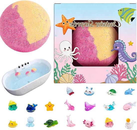 Badbruisballen Voor Kids - Kleurrijke Bruisende Ballen - Plezierig Badmoment - Met Speelgoed Binnenin - 68 gram - Multicolor