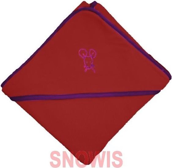 Badcape 85 x 85 cm Muis Rood van Funnies.