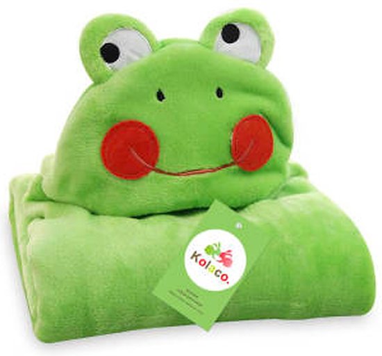 Badcape - Babycape - Fleecedeken - Maxi cosy deken - Kraam Cadeau - Capuchon - Kikkerprint - Roze van Meyco